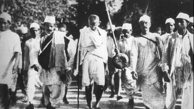 Mahatma Gandhi led the 1930 Salt March. The march allowed him to rouse the people in the villages through which he passed. (SOURCED) Mahatma Gandhi led the 1930 Salt March. The march allowed him to rouse the people in the villages through which he passed. (SOURCED)