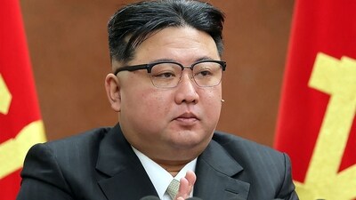 North Korean leader Kim Jong Un attending the 9th Plenary Meeting of the 8th Central Committee of the Workers' Party of Korea (WPK). (AFP)
