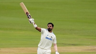 India's batsman KL Rahul celebrates after reaching a century during the second day of 1st Test vs South Africa (AP) India's batsman KL Rahul celebrates after reaching a century during the second day of 1st Test vs South Africa (AP)