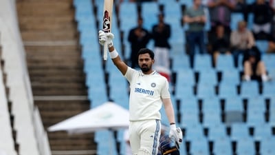 KL Rahul celebrates after scoring a century (100 runs) during the second day of the first cricket Test match between South Africa and India at SuperSport Park in Centurion (AFP) KL Rahul celebrates after scoring a century (100 runs) during the second day of the first cricket Test match between South Africa and India at SuperSport Park in Centurion (AFP)
