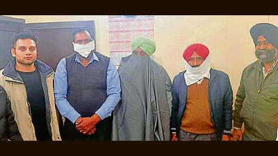 The accused in VB custody in Ludhiana on Wendesday, (HT Photo) The accused in VB custody in Ludhiana on Wendesday, (HT Photo)