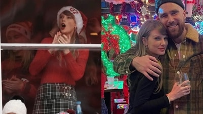 Taylor Swift and Travis Kelce (NFL, Instagram/patty_cuts)