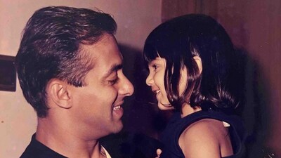 Salman Khan holding niece Alizeh in his arms. She recently made her acting debut with Farrey. Salman Khan holding niece Alizeh in his arms. She recently made her acting debut with Farrey.