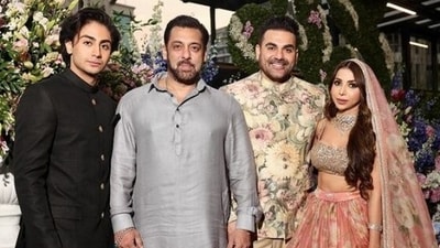 The intimate ceremony was attended by family members and close friends, including Arbaaz's elder brother Salman Khan and son Arhaan Khan (Instagram) The intimate ceremony was attended by family members and close friends, including Arbaaz's elder brother Salman Khan and son Arhaan Khan (Instagram)