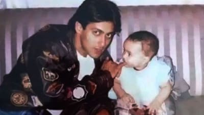 Salman Khan with his baby sister Arpita. Salman's father Salim Khan and Helen adopted Arpita. Salman Khan with his baby sister Arpita. Salman's father Salim Khan and Helen adopted Arpita.