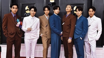 K-Pop band BTS arrives at the 64th Annual Grammy Awards in Las Vegas. (Photo: Jordan Strauss/Invision/AP)
