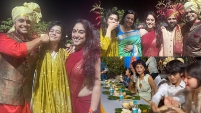 Ira Khan, Nupur Shikhare, Mithila Palkar and others from pre-wedding festivities of Aamir Khan's daughter. Ira Khan, Nupur Shikhare, Mithila Palkar and others from pre-wedding festivities of Aamir Khan's daughter.