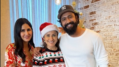 Katrina Kaif and Yasmin Karachiwala with Vicky Kaushal. Katrina Kaif and Yasmin Karachiwala with Vicky Kaushal.