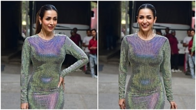 Malaika Arora poses for the paparazzi on the sets of Jhalak Dikhhla Jaa. (Instagran) Malaika Arora poses for the paparazzi on the sets of Jhalak Dikhhla Jaa. (Instagran)