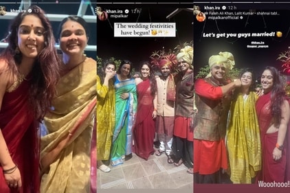 Ira Khan shares photos from her Kelvan celebration. Ira Khan shares photos from her Kelvan celebration.