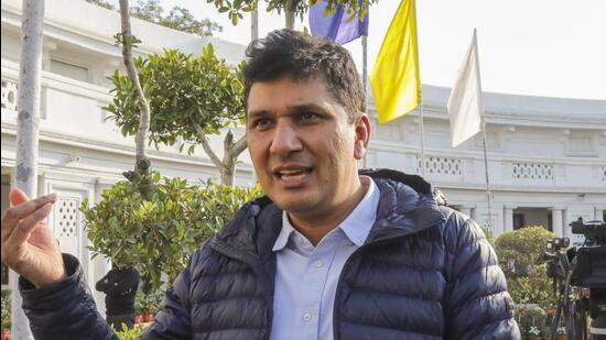 Delhi health minister Saurabh Bharadwaj.Chief secretary Naresh Kumar said that the note was delivered to him six hours after it was published on the Aam Aadmi Party’s official handle on X. (PTI)