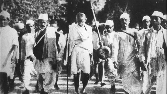 Mahatma Gandhi led the 1930 Salt March. The march allowed him to rouse the people in the villages through which he passed. (SOURCED)