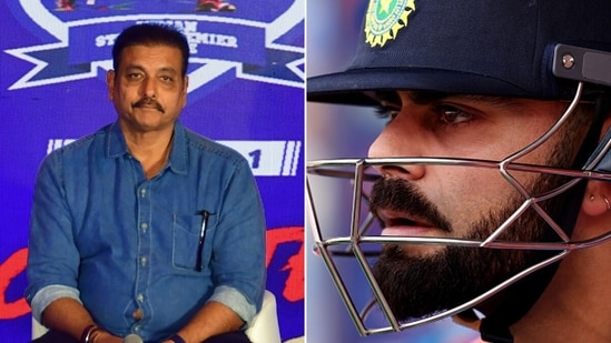 Ravi Shastri was clearly taken aback seeing 8 Indians in the ODI team of the year (HT-Getty)