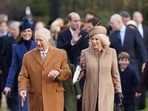 Britain's King Charles III, Queen Camilla, Kate, the Princess of Wales, Princess Charlotte, William, the Prince of Wales, Prince George, Prince Louis arrive to attend the Christmas day service. Britain's King Charles III, Queen Camilla, Kate, the Princess of Wales, Princess Charlotte, William, the Prince of Wales, Prince George, Prince Louis arrive to attend the Christmas day service.