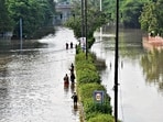 Amid erratic rainfall, water is wasted as run-off. (Sanchit Khanna/HT Photo) Amid erratic rainfall, water is wasted as run-off. (Sanchit Khanna/HT Photo)