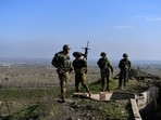 Israeli soldiers operate in the Israeli-occupied Golan Heights near the border with Syria.