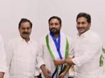 Ambati Rayudu with YS Jagan Mohan Reddy Ambati Rayudu with YS Jagan Mohan Reddy
