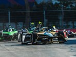 Jean-Eric-Vergne of France DS Penske driver ride during the Hyderabad E-Prix on February 11, 2023 in Hyderabad, India.