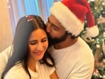 Vicky Kaushal dancing with Angad Bedi (left), and kissing Katrina Kaif on Christmas. Vicky Kaushal dancing with Angad Bedi (left), and kissing Katrina Kaif on Christmas.