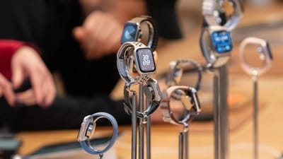 Apple Watch Series 9 smartwatches at the company's 5th Avenue store in New York, US, on Wednesday, Dec. 20, 2023 (Photographer: Jeenah Moon/Bloomberg) (Bloomberg) Apple Watch Series 9 smartwatches at the company's 5th Avenue store in New York, US, on Wednesday, Dec. 20, 2023 (Photographer: Jeenah Moon/Bloomberg) (Bloomberg)