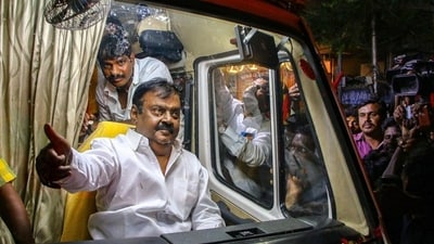 DMDK leader Vijayakanth. (PTI) DMDK leader Vijayakanth. (PTI)