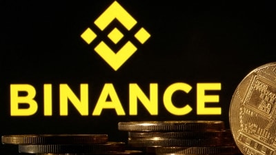 Binance logo. (Reuters)