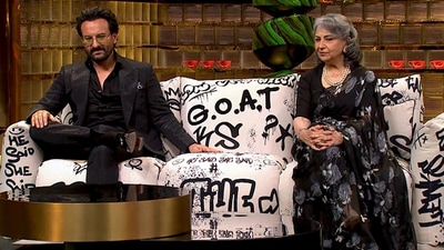 Saif Ali Khan with his mother Sharmila Tagore on Koffee With Karan.