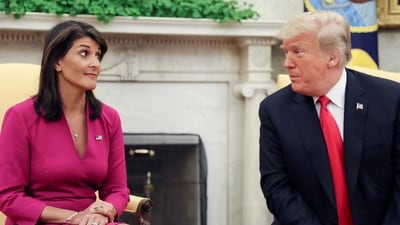 Nikki Haley with Donald Trump (File Photo) (REUTERS)