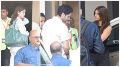 Navya Naveli Nanda, Agastya Nanda and Suhana Khan at Kalina airport. Navya Naveli Nanda, Agastya Nanda and Suhana Khan at Kalina airport.