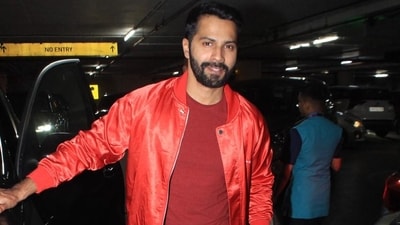 Varun Dhawan was also spotted at Mumbai airport. He was in an orange outfit and was accompanied by wife Natasha Dalal. The couple were headed to an undisclosed location for their New Year trip. Varun Dhawan was also spotted at Mumbai airport. He was in an orange outfit and was accompanied by wife Natasha Dalal. The couple were headed to an undisclosed location for their New Year trip. 