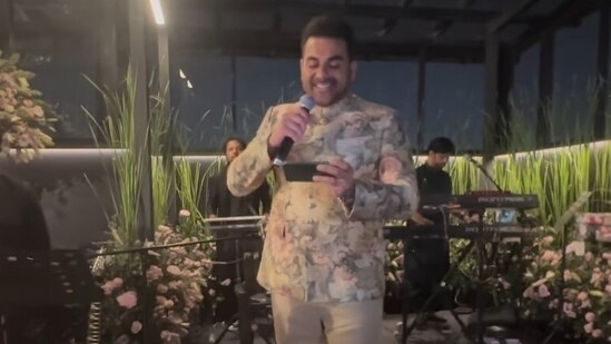 Arbaaz Khan sings for Sshura Khan at their wedding