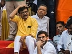 Mumbai: Shiv Sena (UBT) leader Aaditya Thackeray with Sanjay Raut during a protest march earlier this month. (File) Mumbai: Shiv Sena (UBT) leader Aaditya Thackeray with Sanjay Raut during a protest march earlier this month. (File)