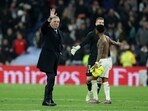 Real Madrid coach Carlo Ancelotti celebrates after a match.