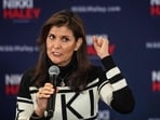 Former UN ambassador and 2024 presidential hopeful Nikki Haley speaks at a campaign town hall event at Hilton Garden Inn in Lebanon, New Hampshire on December 28, 2023. (Photo by Joseph Prezioso / AFP)