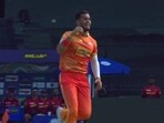 Sanchit Sharma playing for Gulf Giants during the ILT20 2023 Sanchit Sharma playing for Gulf Giants during the ILT20 2023