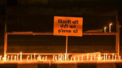 A candle vigil being held for Anjali at Jantar Mantar in Delhi in January. (HT Archive) A candle vigil being held for Anjali at Jantar Mantar in Delhi in January. (HT Archive)