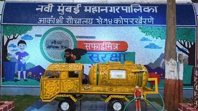 Aspirational Toilets with waste reused at Koperkhairne in Navi Mumbai, India, on Friday, December 29, 2023. (Bachchan Kumar/ HT PHOTO) Aspirational Toilets with waste reused at Koperkhairne in Navi Mumbai, India, on Friday, December 29, 2023. (Bachchan Kumar/ HT PHOTO)