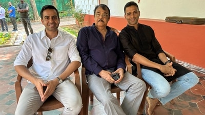 Kamath brothers with their father (Image courtesy: twitter.com/Nithin0dha) Kamath brothers with their father (Image courtesy: twitter.com/Nithin0dha)