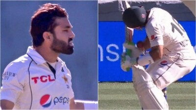 Mohammad Rizwan was adjudged out in a controversial manner during the 2nd Test (X/cricketecomau) Mohammad Rizwan was adjudged out in a controversial manner during the 2nd Test (X/cricketecomau)
