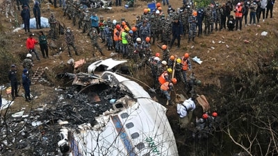 Accidental pulling of the "wrong lever" caused the January plane crash in Nepal that killed all 72 on board. (AFP) Accidental pulling of the "wrong lever" caused the January plane crash in Nepal that killed all 72 on board. (AFP)