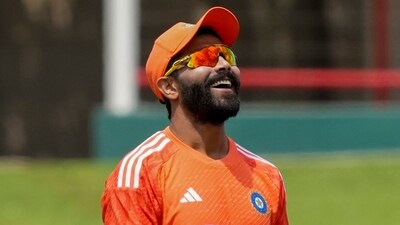 India's Ravindra Jadeja during a practice session (PTI) India's Ravindra Jadeja during a practice session (PTI)