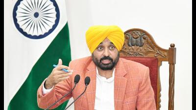Punjab CM Bhagwant Mann in Ludhiana on Friday. Punjab CM Bhagwant Mann in Ludhiana on Friday.