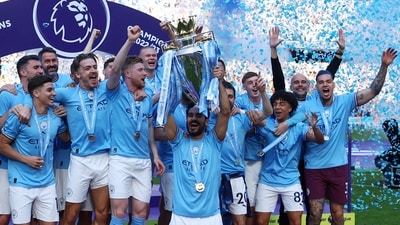 Manchester City lifted the 2022-23 Premier League title. (Action Images via Reuters)