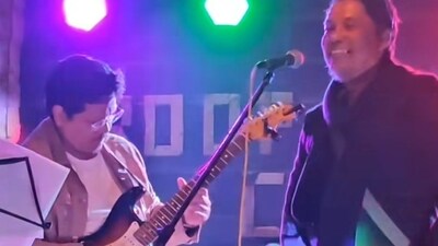 Social media was buzzing after Sangma shared the video on Instagram, where he is seen showcasing his guitar skills, playing Iron Maiden's 'Wasted Years'. (Screengrab/Instagram) Social media was buzzing after Sangma shared the video on Instagram, where he is seen showcasing his guitar skills, playing Iron Maiden's 'Wasted Years'. (Screengrab/Instagram)