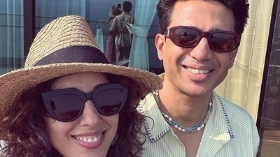 Gulshan Devaiah with ex-wife Kallirroi Tziafeta. Gulshan Devaiah with ex-wife Kallirroi Tziafeta.