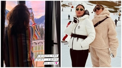 Kareena Kapoor has shared a few pictures from her Swiss vacation. Kareena Kapoor has shared a few pictures from her Swiss vacation.