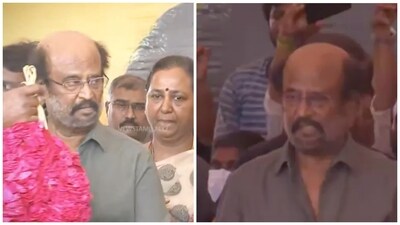 Rajinikanth at Vijaykanth's funeral in Chennai. Rajinikanth at Vijaykanth's funeral in Chennai.
