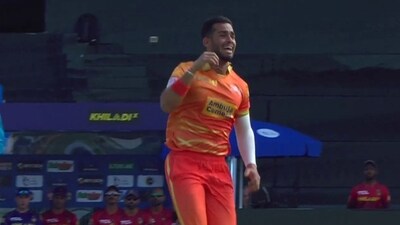 Sanchit Sharma playing for Gulf Giants during the ILT20 2023 (ILT20) Sanchit Sharma playing for Gulf Giants during the ILT20 2023 (ILT20)