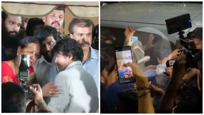 Vijay paid his final respects to Vijaykanth on Thursday night. Vijay paid his final respects to Vijaykanth on Thursday night.