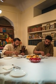 Brar savouring biryani with Prof Ali Khan Mahmudabad at Mahmudabad House in Lucknow. Brar savouring biryani with Prof Ali Khan Mahmudabad at Mahmudabad House in Lucknow.